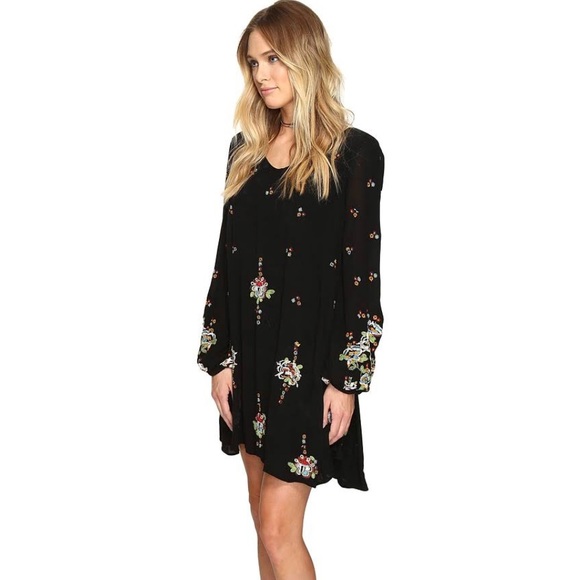 [Free People] Oxford Embroidered Mini Dress - Picture 2 of 8
